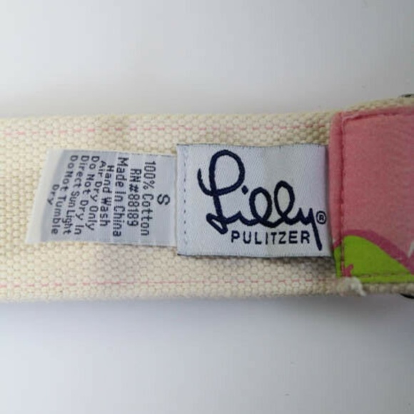 Lilly Pulitzer Blue Cotton Floral design Belt sm